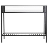Alevera Metal Twin Over Twin Bunk Bed with Ladder Black - Home & Sleep Outlet