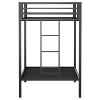 Alevera Metal Twin Over Twin Bunk Bed with Ladder Black - Home & Sleep Outlet