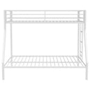Alevera Metal Twin Over Full Bunk Bed with Ladder White
