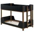 Home & Sleep Outlet - Morris Twin Over Twin Wood Bunk Bed Black and Walnut