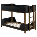 Home & Sleep Outlet - Morris Twin Over Twin Wood Bunk Bed Black and Walnut