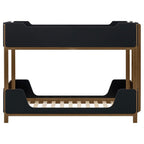 Home & Sleep Outlet - Morris Twin Over Twin Wood Bunk Bed Black and Walnut