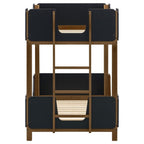 Home & Sleep Outlet - Morris Twin Over Twin Wood Bunk Bed Black and Walnut
