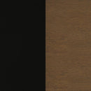 Morris Twin Over Twin Wood Bunk Bed Black and Walnut
