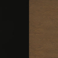 Morris Twin Over Twin Wood Bunk Bed Black and Walnut