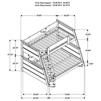 Holden Wood Veneer Twin Over Full Bunk Bed White