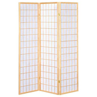 Carrie 3-Panel Room Divider Folding Shoji Screen Natural