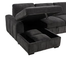 Pastrana Upholstered Sleeper Sectional Sofa LAF Chaise Grey
