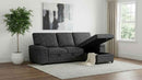 Demko Sleeper Sectional Sofa with Speaker and Storage Chaise Granite