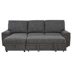 Demko Sleeper Sectional Sofa with Speaker and Storage Chaise Granite