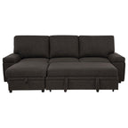 Demko Sleeper Sectional Sofa with Speaker and Storage Chaise Brown
