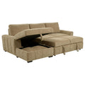 Pastrana Upholstered Sleeper Sectional Sofa LAF Chaise Camel