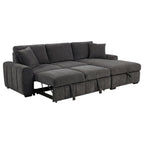 Pastrana Upholstered Sleeper Sectional Sofa RAF Chaise Grey