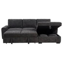 Pastrana Upholstered Sleeper Sectional Sofa RAF Chaise Grey