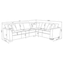 Ashford Chenille Upholstered Sleeper Sectional Sofa Greige