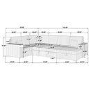 Devonshire Sleeper Sectional Sofa Storage Chaise Grey
