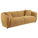 Aleisha 2-piece Fabric Upholstered Sofa Set Mustard Yellow