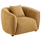 Aleisha 3-piece Chenille Upholstered Sofa Set Mustard Yellow