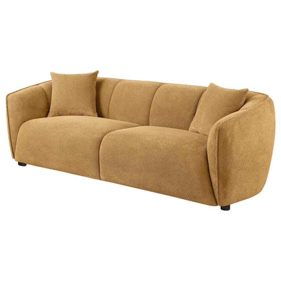 Aleisha Fabric Upholstered Sofa Mustard Yellow