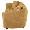 Aleisha Fabric Upholstered Sofa Mustard Yellow