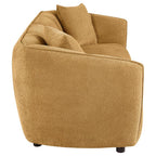 Home & Sleep Outlet - Aleisha Chenille Upholstered Sofa Mustard Yellow