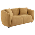 Home & Sleep Outlet - Aleisha Chenille Upholstered Loveseat Mustard Yellow