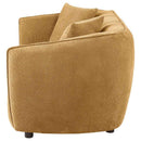 Aleisha Fabric Upholstered Loveseat Mustard Yellow