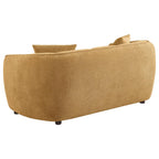 Home & Sleep Outlet - Aleisha Chenille Upholstered Loveseat Mustard Yellow