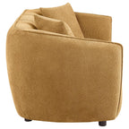 Home & Sleep Outlet - Aleisha Chenille Upholstered Loveseat Mustard Yellow