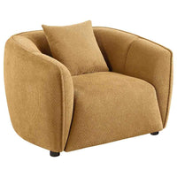 Aleisha Fabric Upholstered Accent Chair Mustard Yellow