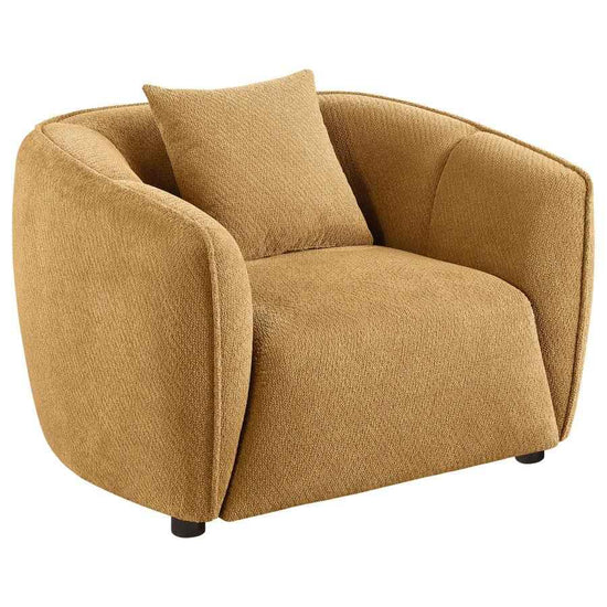 Aleisha Fabric Upholstered Accent Chair Mustard Yellow