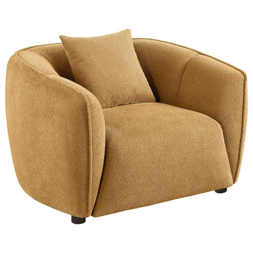Home & Sleep Outlet - Aleisha Chenille Upholstered Accent Chair Mustard Yellow