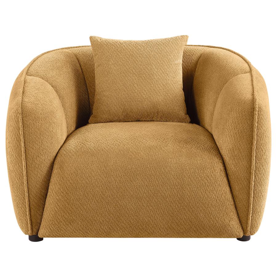 Home & Sleep Outlet - Aleisha Chenille Upholstered Accent Chair Mustard Yellow