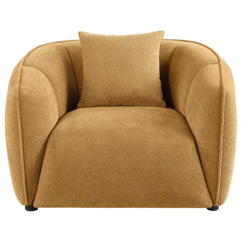 Home & Sleep Outlet - Aleisha Chenille Upholstered Accent Chair Mustard Yellow