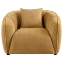 Aleisha Fabric Upholstered Accent Chair Mustard Yellow