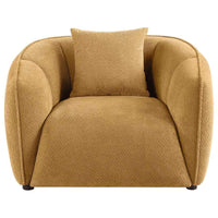 Aleisha Fabric Upholstered Accent Chair Mustard Yellow