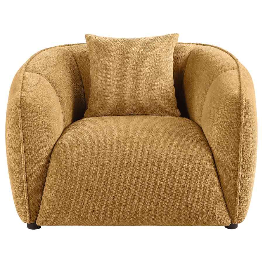 Aleisha Fabric Upholstered Accent Chair Mustard Yellow