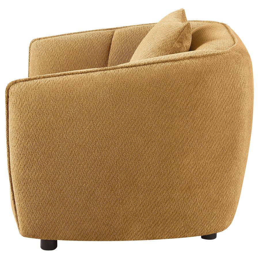 Home & Sleep Outlet - Aleisha Chenille Upholstered Accent Chair Mustard Yellow
