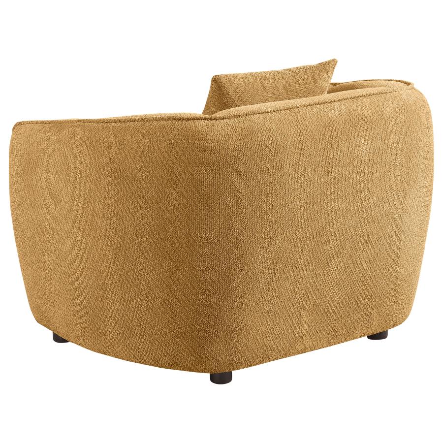 Home & Sleep Outlet - Aleisha Chenille Upholstered Accent Chair Mustard Yellow