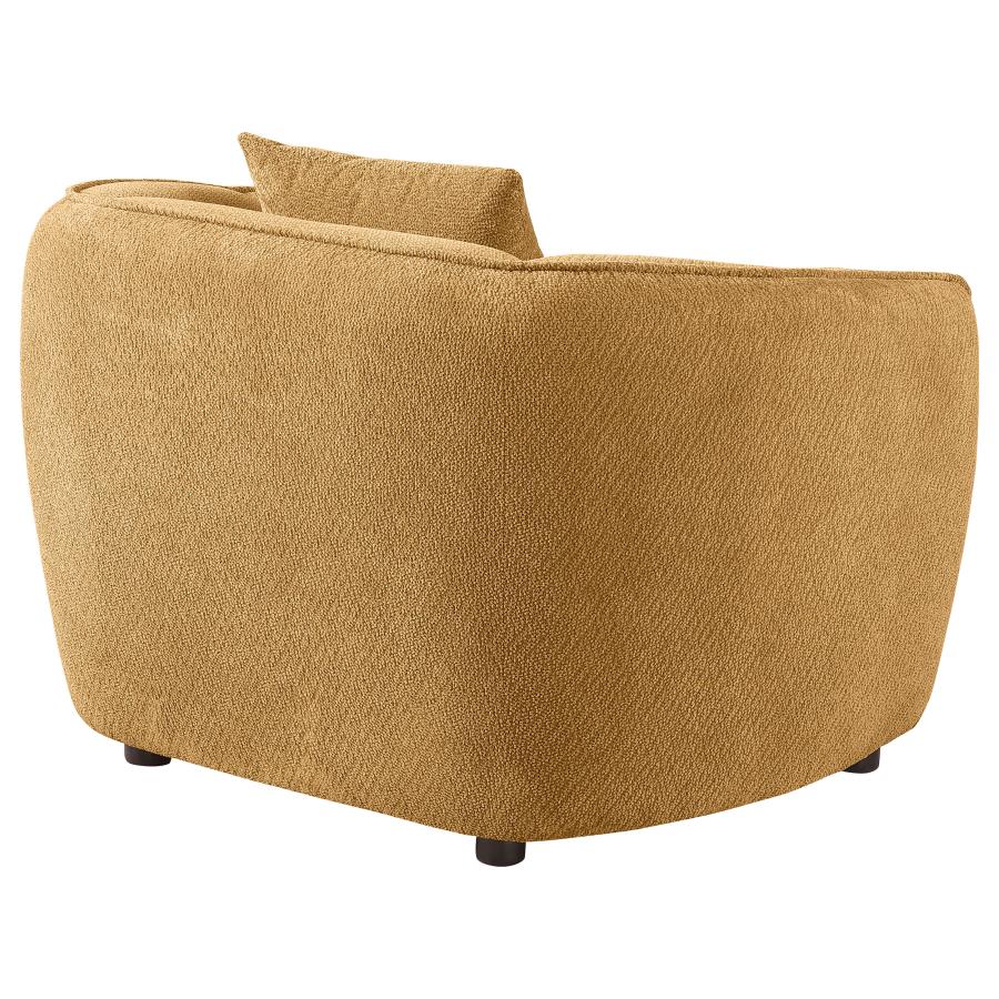 Home & Sleep Outlet - Aleisha Chenille Upholstered Accent Chair Mustard Yellow