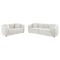 Aleisha 2-piece Fabroc Upholstered Sofa Set Sand