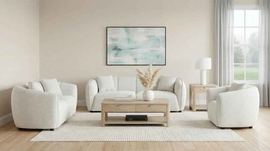 Aleisha 3-piece Fabric Upholstered Sofa Set Sand