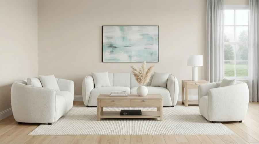 Aleisha 3-piece Fabric Upholstered Sofa Set Sand