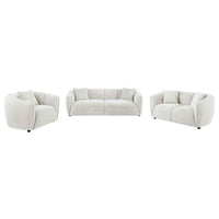 Aleisha 3-piece Fabric Upholstered Sofa Set Sand