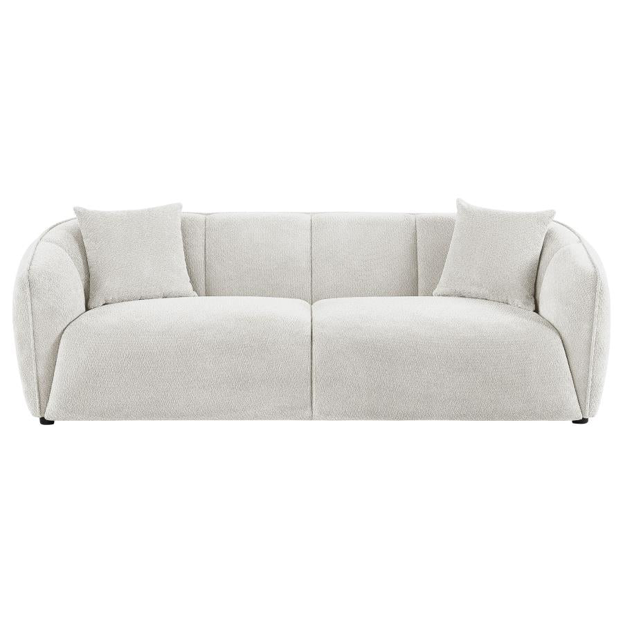 Home & Sleep Outlet - Aleisha Chenille Upholstered Sofa Ivory