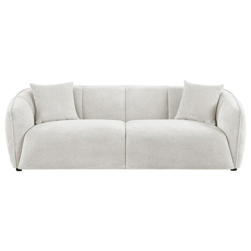 Home & Sleep Outlet - Aleisha Chenille Upholstered Sofa Ivory