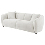 Home & Sleep Outlet - Aleisha Chenille Upholstered Sofa Ivory