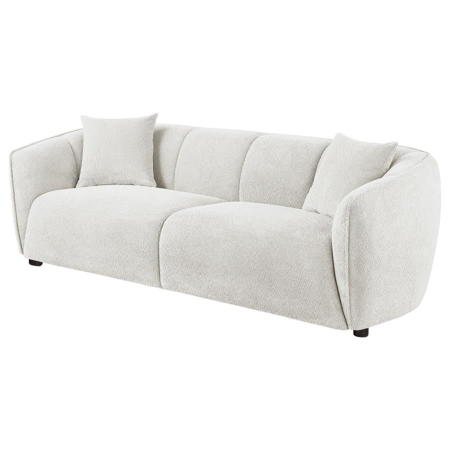 Home & Sleep Outlet - Aleisha Chenille Upholstered Sofa Ivory