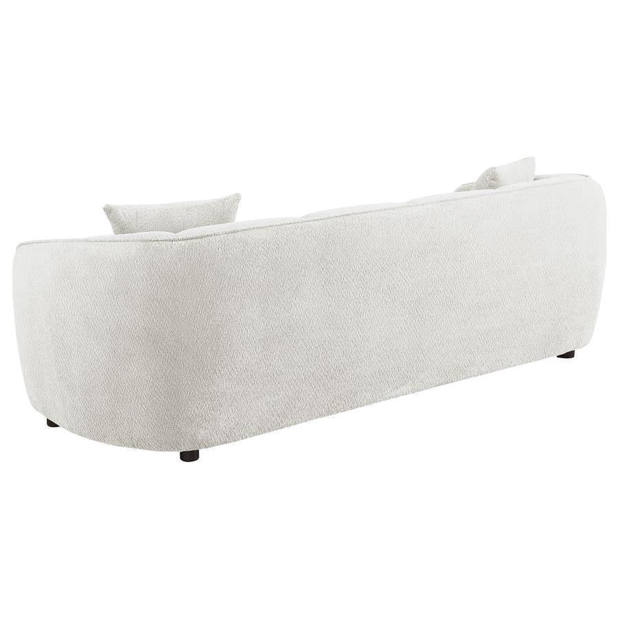 Home & Sleep Outlet - Aleisha Chenille Upholstered Sofa Ivory
