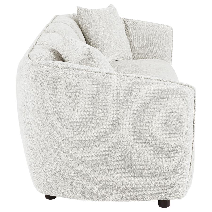 Home & Sleep Outlet - Aleisha Chenille Upholstered Sofa Ivory